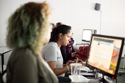 Techie Youth students completing an assignment